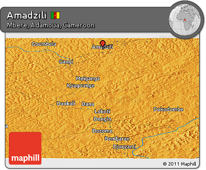 Political Panoramic Map of Amadzili