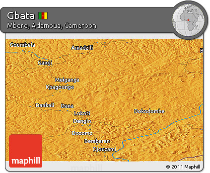 Political Panoramic Map of Gbata