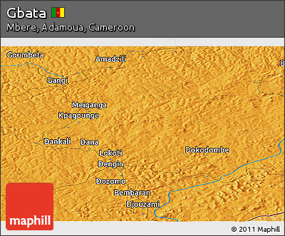 Political Panoramic Map of Gbata