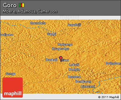 Political Panoramic Map of Goro