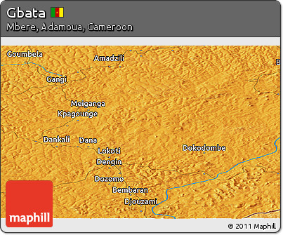 Political Panoramic Map of Gbata