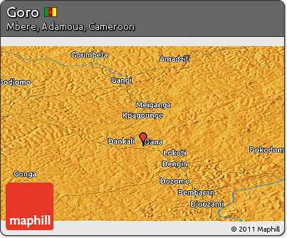 Political Panoramic Map of Goro