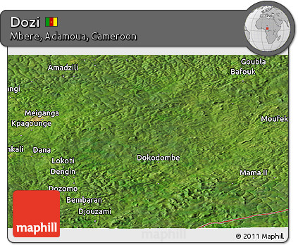 Satellite Panoramic Map of Dozi