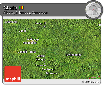 Satellite Panoramic Map of Gbata