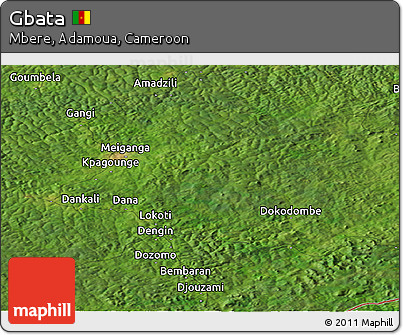 Satellite Panoramic Map of Gbata