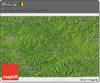 Satellite Panoramic Map of Mikila