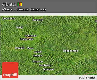 Satellite Panoramic Map of Gbata