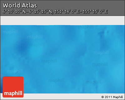 Physical 3D Map of the Area around 6° 28' 13" N, 154° 46' 30" E