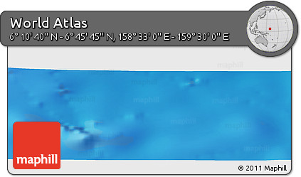 Shaded Relief Panoramic Map of the Area around 6° 28' 13" N, 159° 1' 30" E