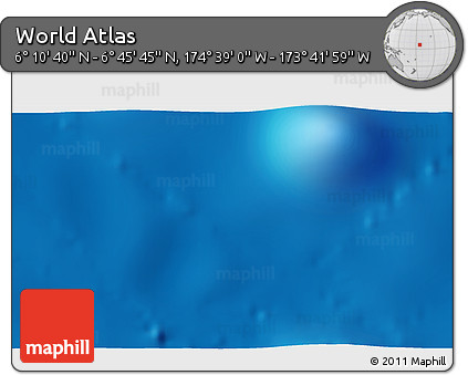 Physical 3D Map of the Area around 6° 28' 13" N, 174° 10' 30" W