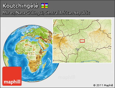 Physical Location Map of Koutchingélé