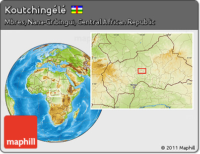 Physical Location Map of Koutchingélé