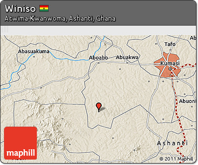 Shaded Relief 3D Map of Winiso