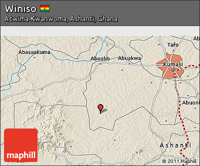 Shaded Relief 3D Map of Winiso