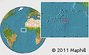 Satellite Location Map of the area around 6° 28' 13" N, 20° 19' 30" W