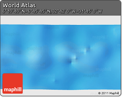 Physical 3D Map of the Area around 6° 28' 13" N, 32° 13' 30" W