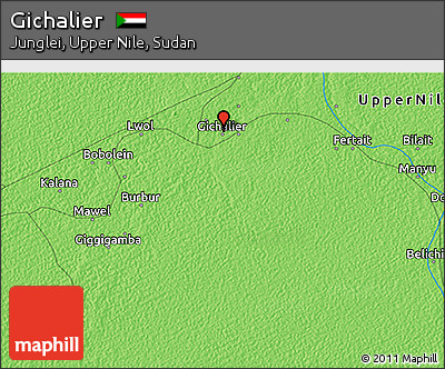 Political 3D Map of Gichalier