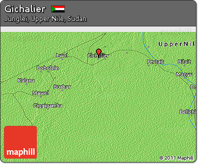 Political 3D Map of Gichalier
