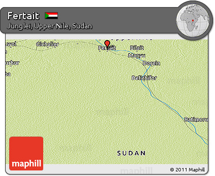 Physical Panoramic Map of Fertait