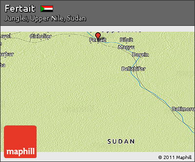 Physical Panoramic Map of Fertait