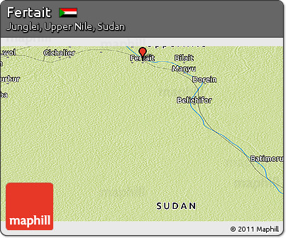 Physical Panoramic Map of Fertait