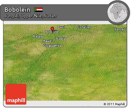 Satellite Panoramic Map of Bobolein