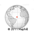 Outline Map of the Area around 6° 28' 13" N, 33° 4' 30" W, rectangular outline