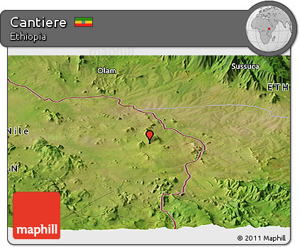 Satellite Panoramic Map of Cantiere