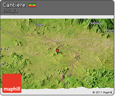 Satellite Panoramic Map of Cantiere