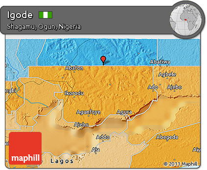 Political 3D Map of Igode