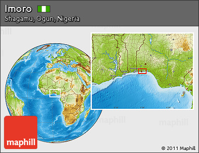 Physical Location Map of Imoro