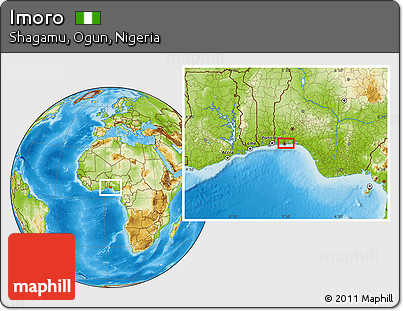 Physical Location Map of Imoro