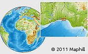 Physical Location Map of the area around 6° 28' 13" N, 3° 28' 30" E