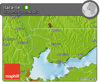 Physical Map of Ilara-Ile
