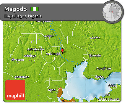 Physical Map of Magodo