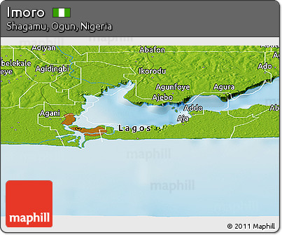 Physical Panoramic Map of Imoro