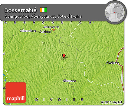 Physical Map of Bossematié