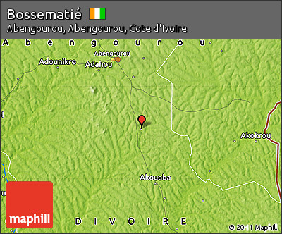 Physical Map of Bossematié