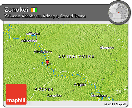 Physical Panoramic Map of Zonokoi