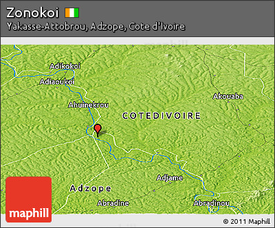 Physical Panoramic Map of Zonokoi