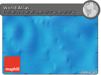 Shaded Relief Map of the Area around 6° 28' 13" N, 40° 43' 30" W