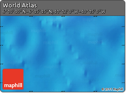 Shaded Relief Map of the Area around 6° 28' 13" N, 40° 43' 30" W