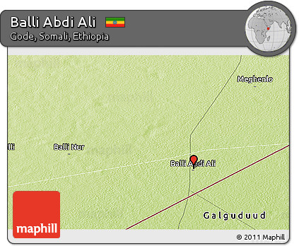 Physical Panoramic Map of Balli Abdi Ali