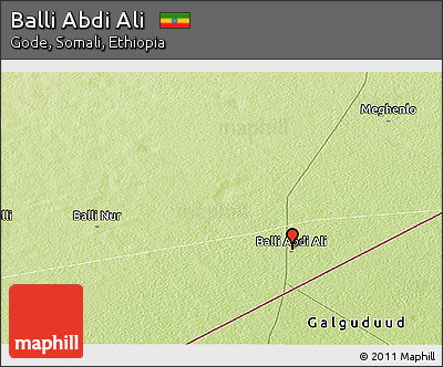 Physical Panoramic Map of Balli Abdi Ali