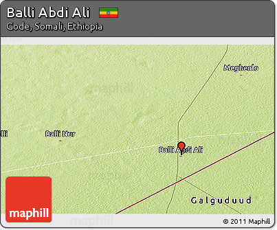 Physical Panoramic Map of Balli Abdi Ali