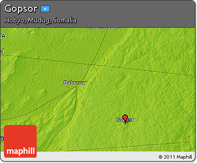 Physical 3D Map of Gopsor