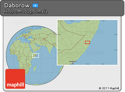 Savanna Style Location Map of Daborow