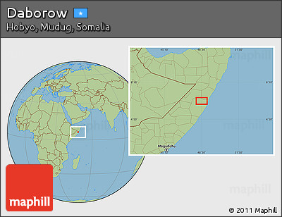 Savanna Style Location Map of Daborow