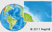 Physical Location Map of the area around 6° 28' 13" N, 48° 22' 30" W