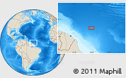 Shaded Relief Location Map of the area around 6° 28' 13" N, 48° 22' 30" W